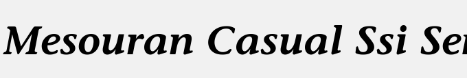 Mesouran Casual SSi Semi Bold Italic