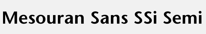 Mesouran Sans SSi Semi Bold