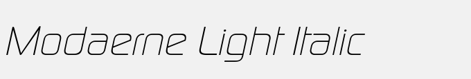 Modaerne Light Italic