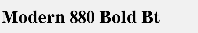 Modern 880 Bold BT