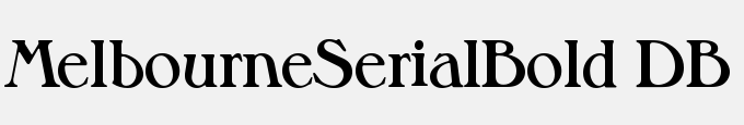 Melbourne-Serial-Bold DB