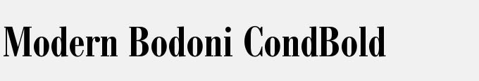 Modern Bodoni Cond-Bold