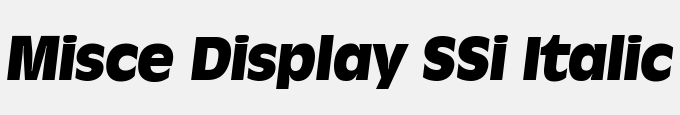 Misce Display SSi Italic