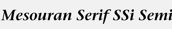 Mesouran Serif SSi Semi Bold Italic