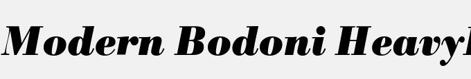 Modern Bodoni Heavy-Regular Italic