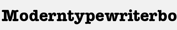 Modern Typewriter-Bold