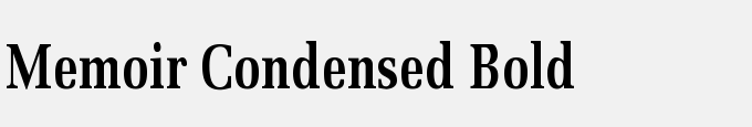 Memoir Condensed Bold
