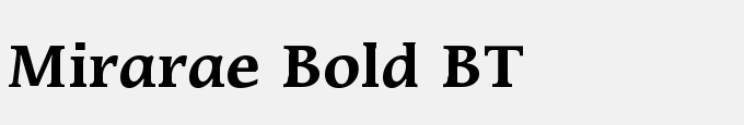 Mirarae Bold BT