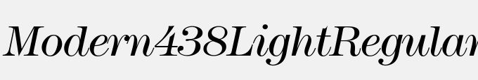Modern438Light-Regular Italic