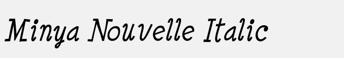 Minya Nouvelle Italic