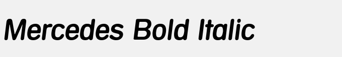 Mercedes Bold Italic