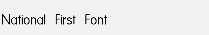 National First Font