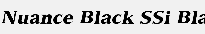 Nuance Black SSi Black Italic