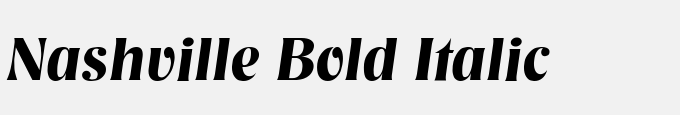 Nashville Bold Italic