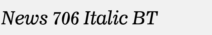 News 706 Italic BT