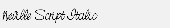 Neville Script Italic