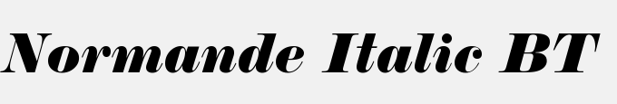 Normande Italic BT