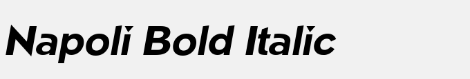 Napoli Bold Italic