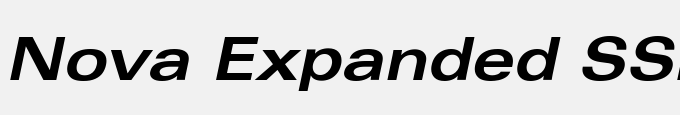 Nova Expanded SSi Bold Expanded Italic