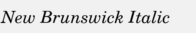 New Brunswick Italic