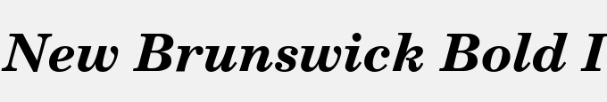 New Brunswick Bold Italic