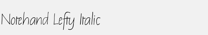 Notehand Lefty Italic