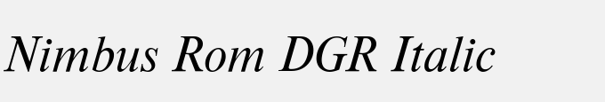 Nimbus Rom DGR Italic