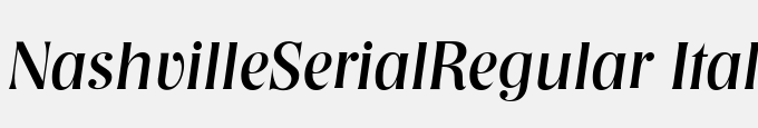 Nashville-Serial-Regular Italic DB