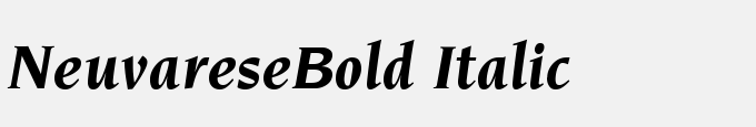 Neuvarese-Bold Italic