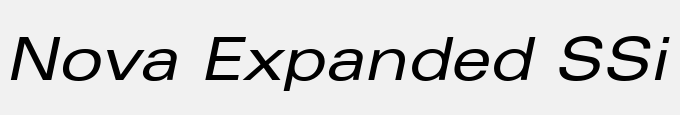 Nova Expanded SSi Expanded Italic