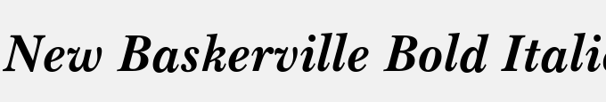 New Baskerville Bold Italic BT
