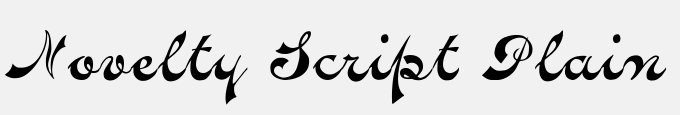 Novelty Script Plain