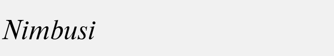 Nimbus Rom DGR Italic