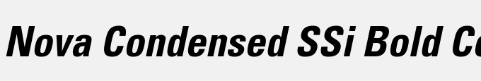Nova Condensed SSi Bold Condensed Italic