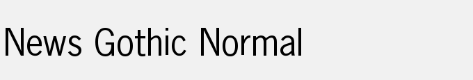 News Gothic Normal