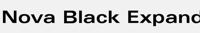 Nova Black Expanded SSi Extra Bold Expanded