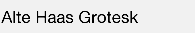 Alte Haas Grotesk