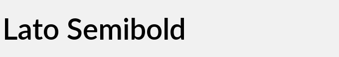 Lato Semibold