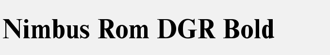 Nimbus Rom DGR Bold