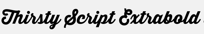 Thirsty Script Extrabold Demo