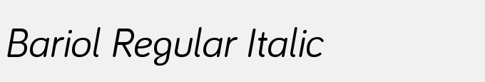 Bariol Regular Italic