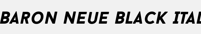 Baron Neue Black Italic