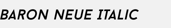Baron Neue Italic