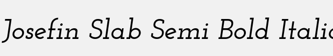 Josefin Slab Semi Bold Italic