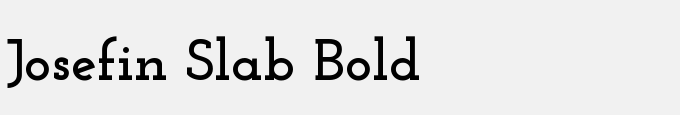 Josefin Slab Bold