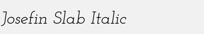 Josefin Slab Italic