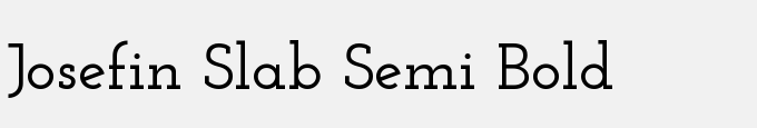 Josefin Slab Semi Bold