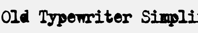 Old Typewriter Simplified