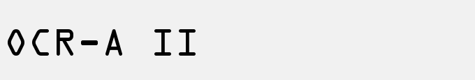 OCR-A II