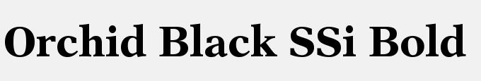 Orchid Black SSi Bold